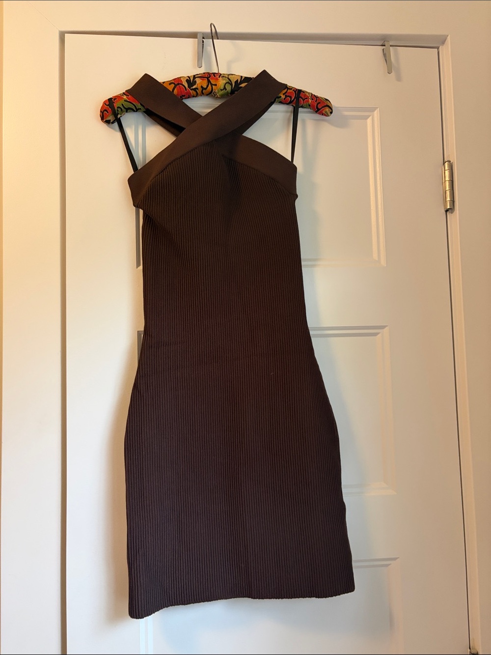 Babaton sculpt ribbed knit dress